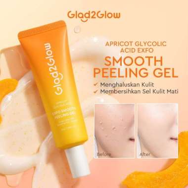 Glad2Glow peeling gel Apricot Glycolic Acid Exfo Smooth Eksfoliasi peeling