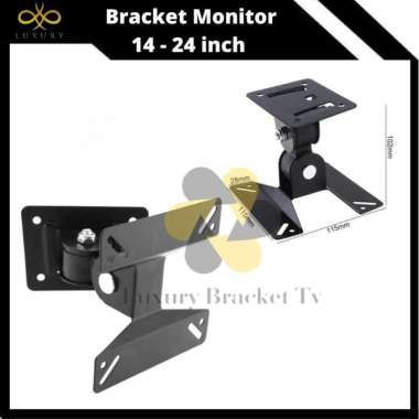 Bracket braket Monitor tv dinding 27 24 21 17 14 inch full motion