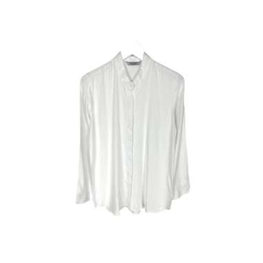 KEMEJA WANITA POLOS KERAH SHANGHAI LENGAN PANJANG WANITA KATUN RAYON LONG SHIRT ORGANIK - Shanghai A