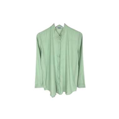 KEMEJA WANITA POLOS KERAH SHANGHAI LENGAN PANJANG WANITA KATUN RAYON LONG SHIRT ORGANIK - Shanghai A