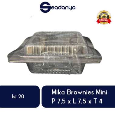 Mika Brownies/Bronis Mini (ISI 20) BX 6A -P:7,5/L:7,5/T:4 -Mica Untuk Brownis,Tart Mini,Kering Tempe