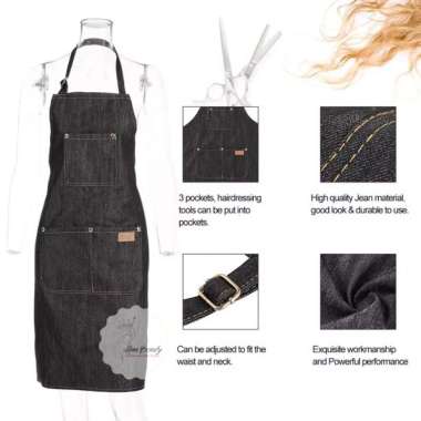 Apron Barbershop / Celmek Barbershop / Celemek Pangkas bahan jeans