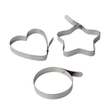 Cetakan Telur Ceplok Bulat Stainless 2pcs/set Egg Rings