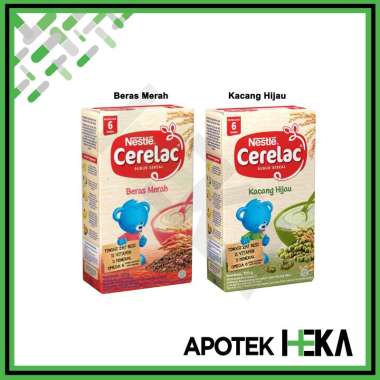 Cerelac Nestle Bubur Sereal Bayi 120 gram Kacang Hijau / Beras Merah Beras Merah
