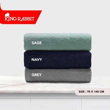 King Rabbit Premium Hotel Towel / Handuk Mandi ukuran 70x140 cm - Sage