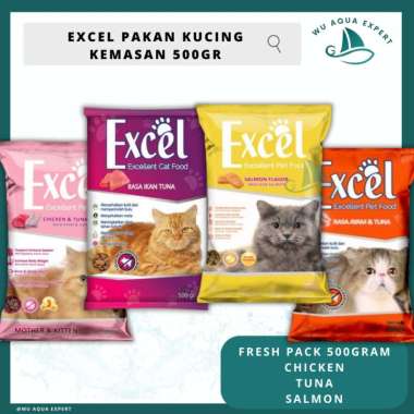 EXCEL CAT FOOD 500gram Freshpack Pakan Kucing Kering Dry Food Japfa murah bentuk ikan tuna Makanan C