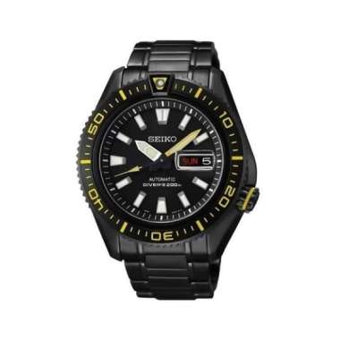 Jam Tangan Pria Seiko Automatic Divers 200M Original 100% Stainless Steel Sport Black SRP499 K1