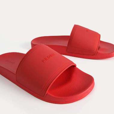 PEDRO SANDAL PRIA ORIGINAL ASLI ORI SENDAL SLIDE MERAH RED PM087