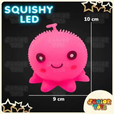 Squishy Nyala Lampu LED Ubur Ubur Yoyo Cumi Kuromi Cumi Pink