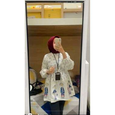 Batik wanita Batik modern Blouse wanita atasan Batik butejo L Butejo putih