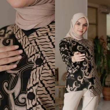 Batik wanita Batik modern Blouse wanita atasan Batik butejo XL kangkung az