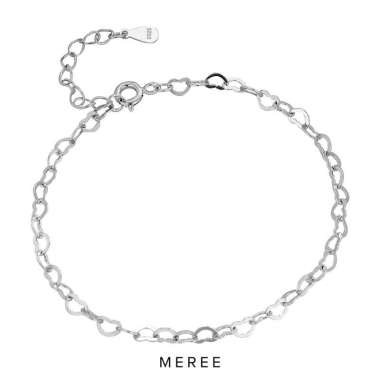 Meree - Anya Tiny Heart Chain Gelang Wanita Sterling Silver Silver