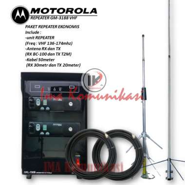 PAKET EKONOMIS REPEATER MOTOROLA VHF PLUS ANTENA DAN KABEL