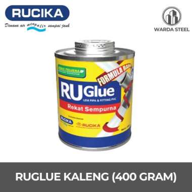 Lem Pipa PVC RUCIKA RuGlue Kaleng 400gr - Lem Perekat Pralon 400g gram