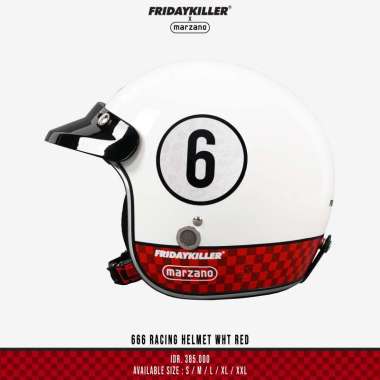 HELM FRIDAY KILLER | 666 RACING HELMET WHT RED M