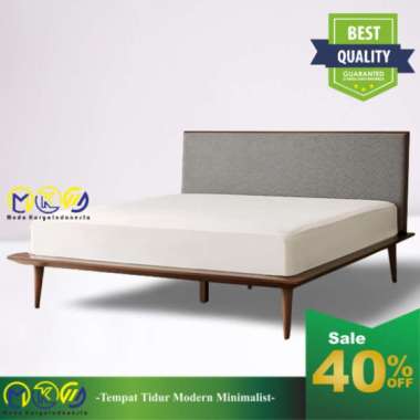 Tempat Tidur Dipan Model Modern Minimalis Kayu Jati Funiture Jepara 140x200