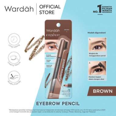 WARDAH EyeXpert Eye Brow Pencil -Wardah Pensil Alis Brown