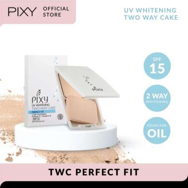 PIXY UV WHITENING TWO WAY CAKE PERFECT FIT SPF 15 Pallet/refill -Pixy Uv Whitening bedak padat isi u