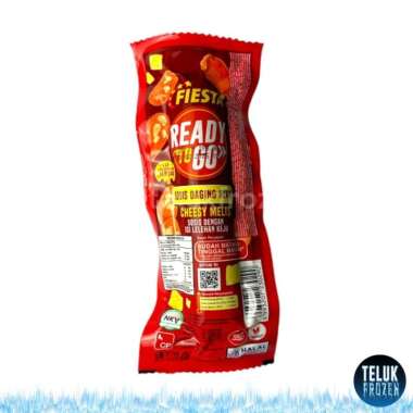 Fiesta ready to go sosis daging ayam rasa keju 65g 65 gr gram chicken sausage cheesy melts sudah mat