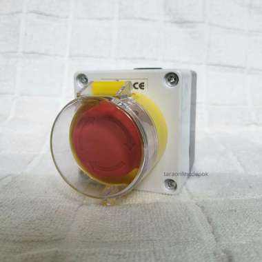 Fort Box Push Button Emergency 22mm dengan Cover Bening