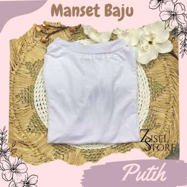 MANSET BAJU WANITA LENGAN PANJANG DALEMAN BAJU KAOS SPANDEK JERSEY MANSET PUTIH STANDAR