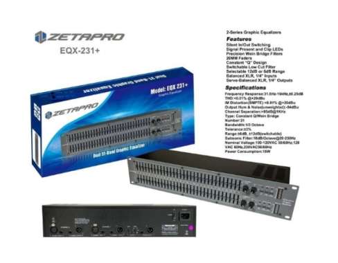 Equalizer ZETAPRO EQX231+ / EQX 231 + subwoofer dan limiter