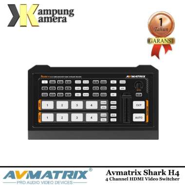 AVMATRIX Shark H4 4-Channel HDMI Video Switcher Streaming Recorder Video Mixer 4HDMI