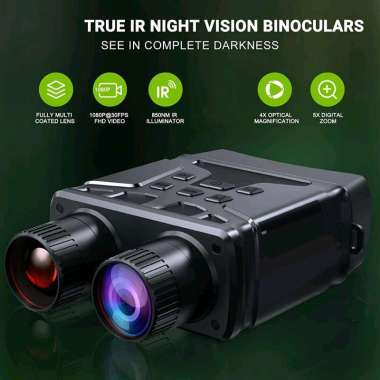 Xiyear Teropong Binocular Night Vision Video Recorder 1080P 5x Zoom - R6 - Black