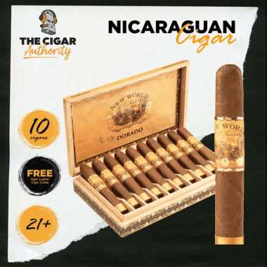 AJ Fernandez New World Dorado Robusto [ Box of 10 Sticks ] Nicaragua Cigar Cerutu