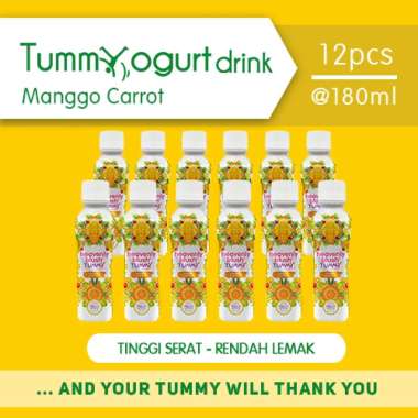 Heavenly Blush Tummy Yogurt Drink All Variant [12 x 180 ml] Mango Carrot