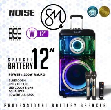 Speaker Bluetooth Portable Meeting Noise NS-899 W 12 inc inch 899KW