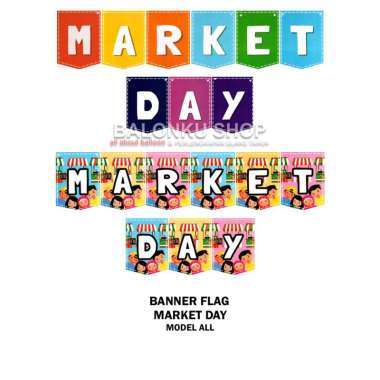 Banner Market Day / Banner Flag Market Day / Banner Marketday MODEL A