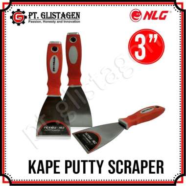 Kape Cat 3" Putty Trowel Premium Pengerok Gagang Karet Skrap Dempul Scrapper Steel 3 Inch