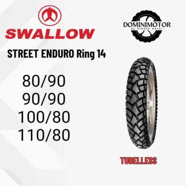 SWALLOW STREET ENDURO 80/90 90/90 100/80 Ring 14 Tubeless Ban Motor Dual Purpose Ban Motor Ring 14 B