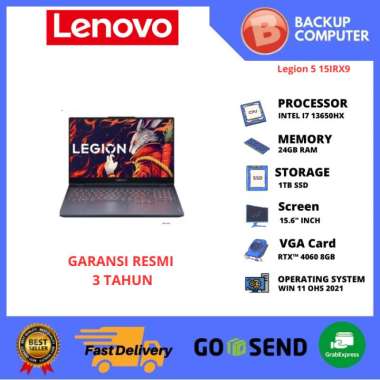 LAPTOP LENOVO Legion 5 15IRX9 0BID IINTEL I7 13650HX 24GB RAM ( 2 X 12GB )