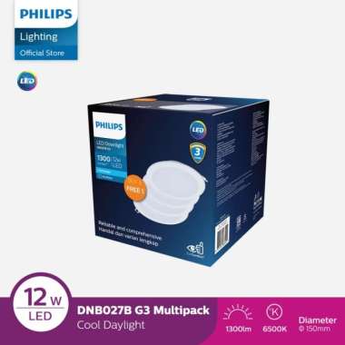 Lampu Philips Downlight Multipack DN027B G3 D150 12W 65K Putih Isi 4