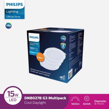 Lampu Philips Downlight Multipack DN027B G3 D175 15W 65K Putih Isi 4