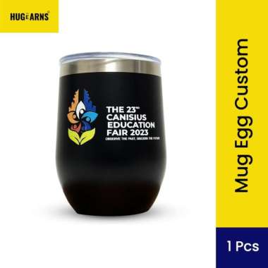 HUGeARNS - Mug Egg Custom / Tumbler Telur Custom / Coffee Egg Custom Mug Stainless / Gelas Kopi Cust