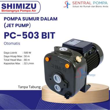 Shimizu PC-503 BIT non tabung Pompa Air Jet Pump 500 watt otomatis PC 503 tanpa tangki
