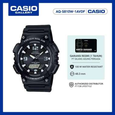 Casio Jam Tangan Pria Solar AQ-S810W-1AVDF Original Analog Digital