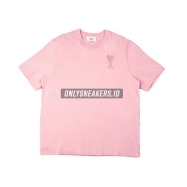 AMI PARIS AMI DE COEUR TONAL PALE PINK TEE (100% AUTHENTIC) S