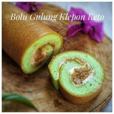 CEMILAN KETO DEBM KLEPON ROLL CAKE No sugar / No gluten / Low carb / Rendah karbo / Bebas gula / Beb