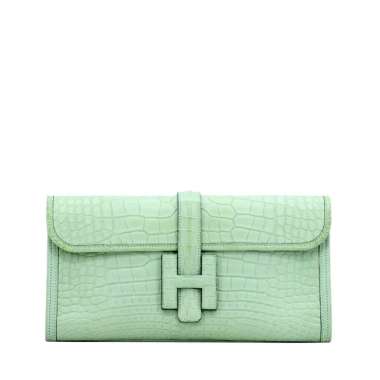 Hermès Jige Clutch Elan 29 Vert D'eau Alligator 3