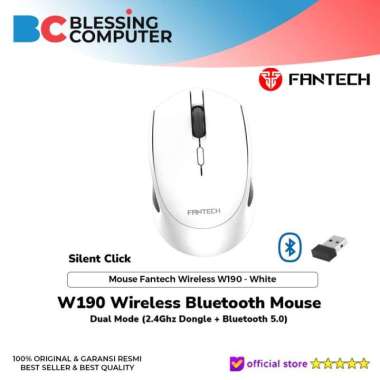 Mouse Fantech W190 White Wireless / Mouse Fantec Wireless