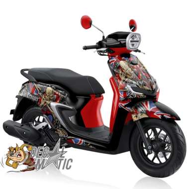 Decal Full Body Stylo 160- Stiker full body Variasi Skotlet Honda Stilo 160 - Ironmaiden Doff Hitam