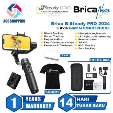 Brica B-Steady PRO 2024 Gimbal - Hitam P REMOTE