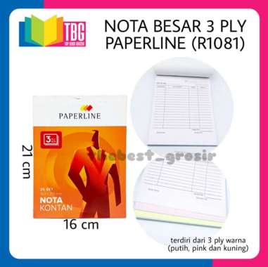 1 PCS NOTA BESAR 3 PLY PAPERLINE / BUKU NOTA / BUKU BUKTI PEMBAYARAN (R-1081)