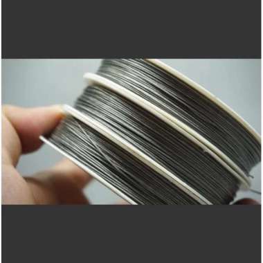 1 roll - 20 meter Nylon String Cable / kawat lentur aksesories tembaga 0.35 0.45 silver / gold / put