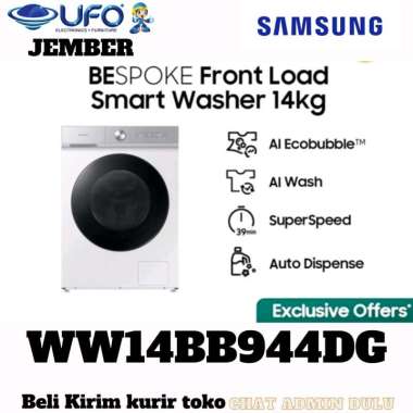 Samsung WW14BB944DGHSE Mesin Cuci BESPOKE Front Load Washer 14kg with AI Ecobubble