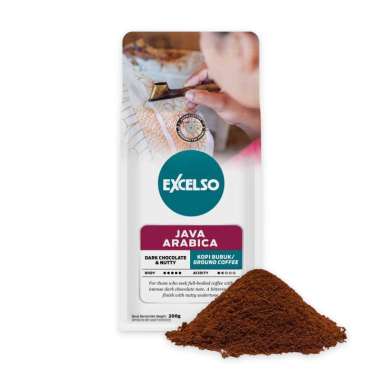 Excelso kopi bubuk arabica gold / java arabica / robusta gold 200 gram java arabica